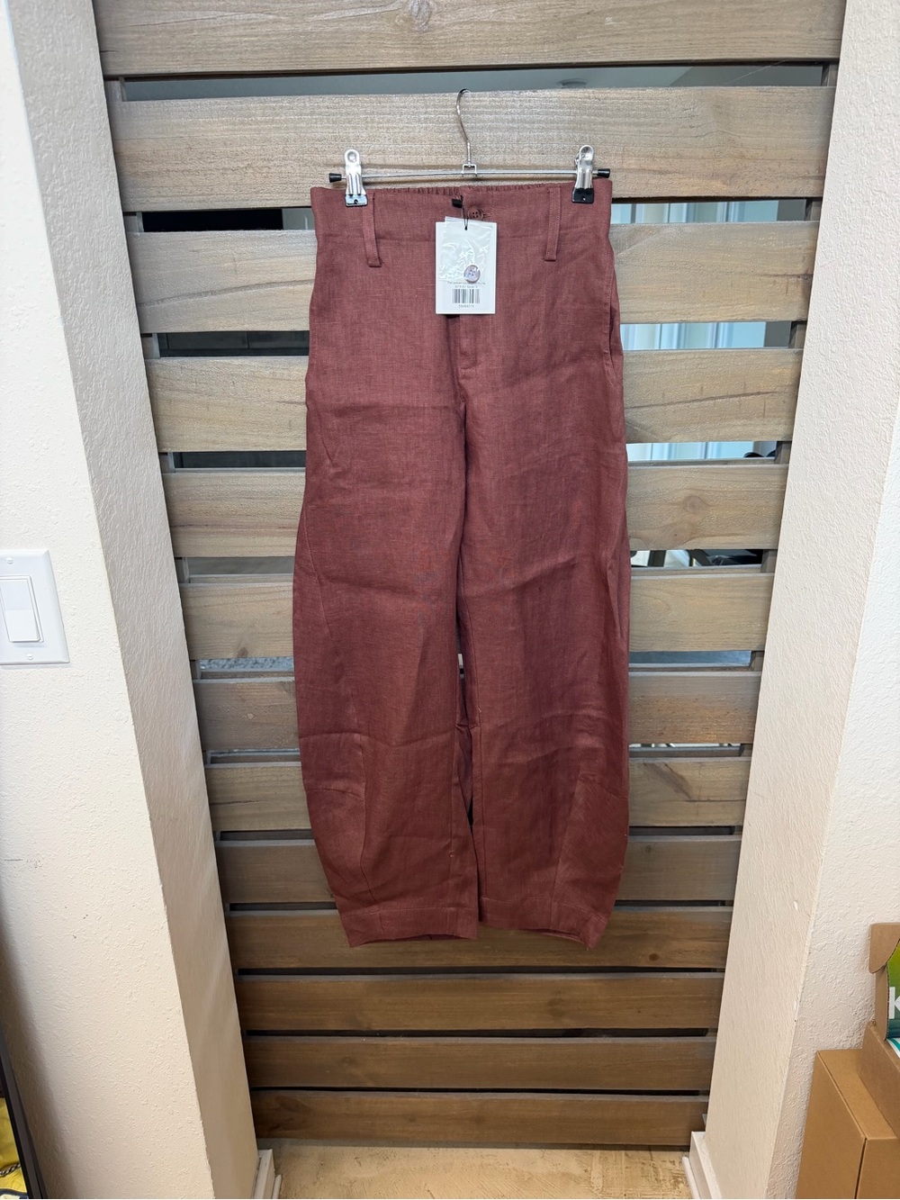 NWT, Ruti Uptown Loose Wide-Leg Linen Pant